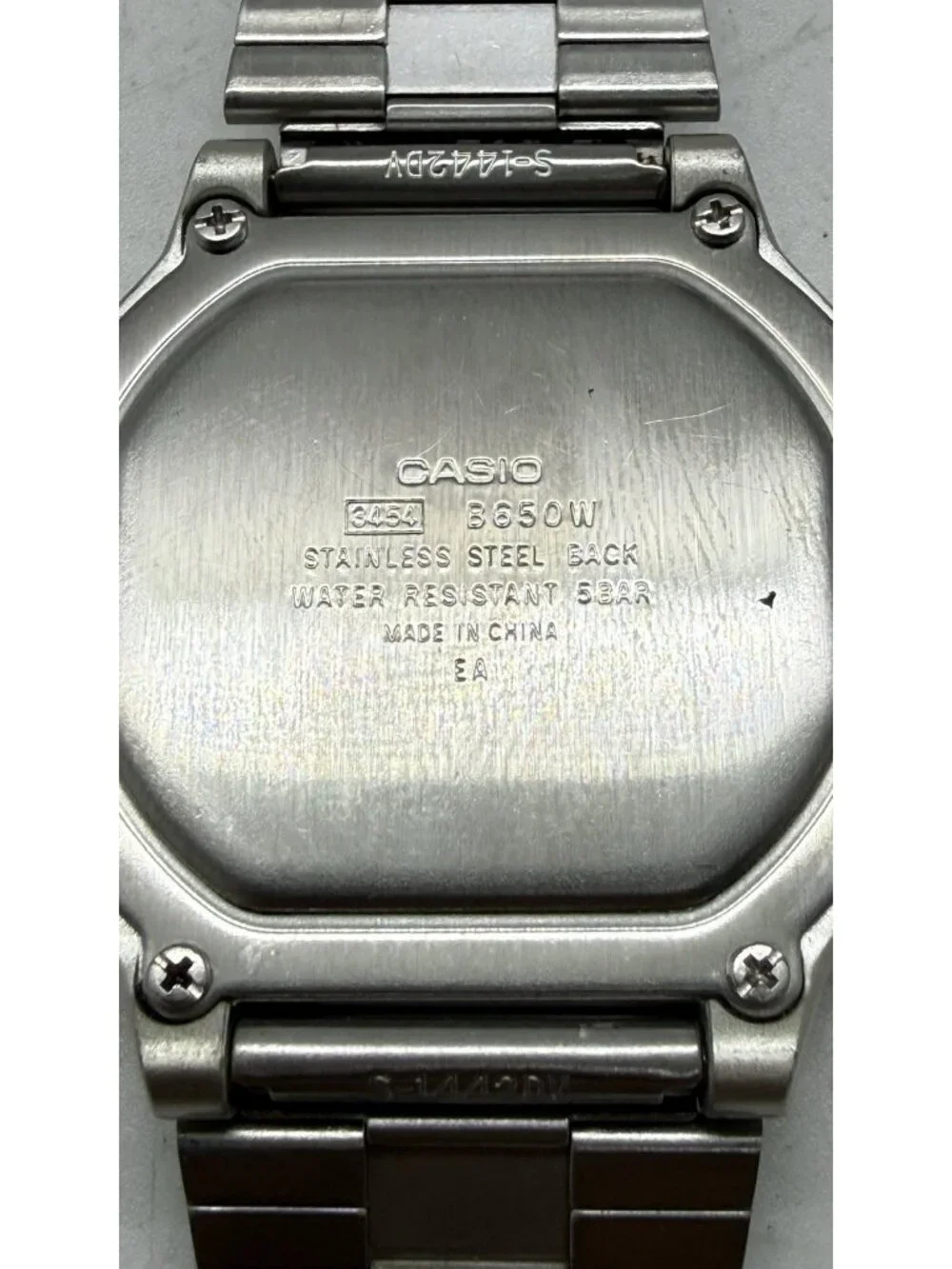 CASIO Illuminator Digital Watch B650W 3454 Stainless Steel Water Resistant 50M